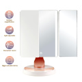 Nouveau design miroir vantiy rechargeable de conception avec lumières